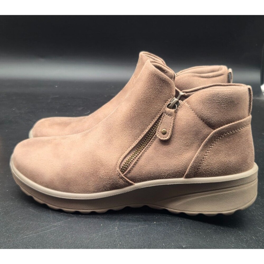 Skechers Women's Lovely Vibe - Fall In Bloom Ankle Boots Taupe Brown Size 11